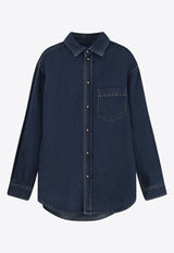 DARKPARK Anne Denim Buttoned Shirt Blue WSH04TBL01W078_DEEP BLUE_35066023