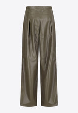 DARKPARK Faux Leather Straight Pants Green WTR42FLT030064_Green_35066025