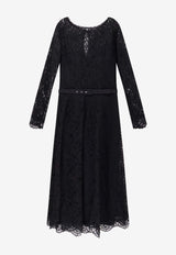 CHIARA BONI La Petite Robe Ginogi Midi Lace Belted Dress Black ABMGINOCILBS37_Black_35065860