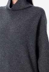 Isabel Marant Brooke High-Neck Knitted Sweater Gray PU0231FAB1L07I_02AN