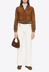 Miu Miu Waxed Suede Jacket Brown MPV950SOOO17XD_F0401