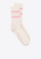 Golden Goose DB Striped Logo Ankle Socks White GUP00883P000487_81698