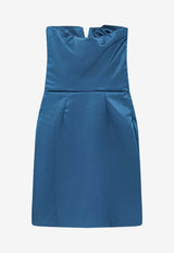 CHIARA BONI La Petite Robe Arya Satin Draped Mini Dress Blue ABCARYASATBS67260_Tealblu_35065938