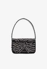 Staud Tommy Beaded Shoulder Bag Black 2089204BKWH_Blackwhite_35065784