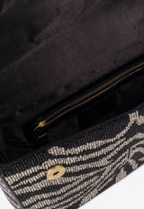 Staud Tommy Beaded Shoulder Bag Black 2089204BKWH_Blackwhite_35065784