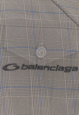 Balenciaga Madras Check Zip-Up Jacket Gray 843937TSO401460_GREY BLUE_29839882