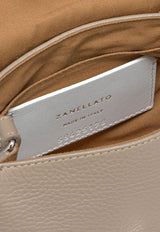 Zanellato Medium Postina Leather Shoulder Bag Gray 0680100050000MZ0160_Graycreta_35065876