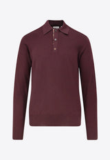Burberry Wool Polo Sweater Mahogany 8113790C1494_MAHOGANY RED_34795061
