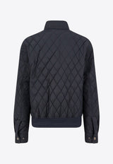 Burberry Zip-Up Quilted Jacket Blue 8110186A1222_Blue_29838583