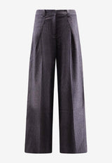 Hugo Boss Taflong Wool-Blend Pants Blue 50547679408_Blue_30893646