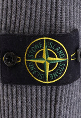 Stone Island Compass Patch Ribbed Knit Sweater Gray K2S155100053S00C2V0M67_MELANGE DARK GREY_29845375