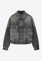 Versace Denim Blouson Jacket Gray