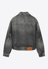 Versace Denim Blouson Jacket Gray