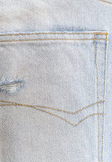 Balenciaga Distressed Wide-Leg Jeans Blue 851352TTW744200_Blue_30005189