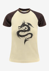 Coperni Dragon Print Washed-Out Slim T-shirt Yellow COPJS177F5041YLWBLK_Yellow/black_35065854