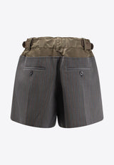 Sacai Wool-Blend Mini Shorts Gray 2508122342_GRAY×D/KHAKI_29845106