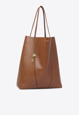 Chloé Spin Leather Tote Bag Brown CHC25SS810N8426M_Clay Brown_30005140