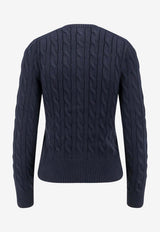 Polo Ralph Lauren Cable Knit Logo Cardigan Navy 211971868008_HUNTER NAVY_29840677