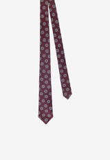 Kiton Ciro Paone Pattern Silk Tie Burgundy UCRVKQC05L9008ANTRACITE_Anthracite_29845034