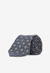Kiton Ciro Paone Patterned Silk Tie Blue UCRVKQC06L1204ANTRACITE_Anthracite_29848493