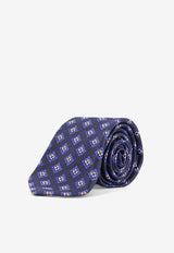 Kiton Ciro Paone All-Over Pattern Wool Tie Blue UCRVKQC05L8303ANTRACITE_Anthracite_29846986