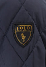 Polo Ralph Lauren Logo Embroidered Quilted Nylon Jacket Blue 710847071006_COLLEGE NAVY FA22_29843376