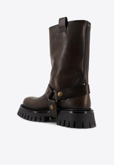 Golden Goose DB Kurt Stud-Embellished Mid-Calf Boots Brown GWF00940F00762755390_DARK BROWN BEIGE_33032902
