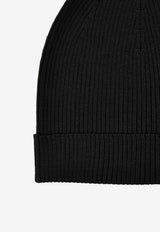 Rick Owens Rib-Knit Wool Beanie Brown RU02E1495RIBWS_78