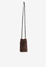 Jérôme Dreyfuss Gordi Leopard Print Phone Holder Brown 46GORDIMOBCR_Imprimé Léopard Naturel