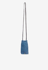 Jérôme Dreyfuss Gordi Leather Phone Holder Blue 46GORDIMOBCR_Jean's