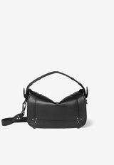 Jérôme Dreyfuss Small Pepito Leather Crossbody Bag Black 45PEPSBU_Noir Silver