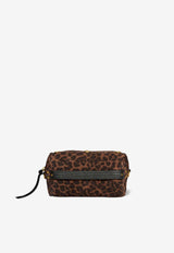 Jérôme Dreyfuss Lucky Case Leopard Print Clutch Brown 46LUCKCACR_Imprimé Léopard Naturel