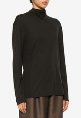 Lemaire Long-Sleeved Foulard Top Brown TO1306LJ1025_BR507