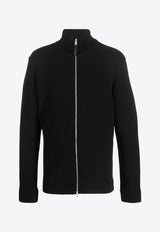 Maison Margiela Ribbed Zip-Up Cardigan Black SI1HA0013S17781_900F