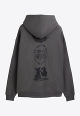 Y-3 Graphic Print Hooded Sweatshirt Gray JZ0650GRANIT_Granit_36145263