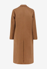 Paltò Arianna Double-Breasted Wool Coat Camel 1PDARIADOU970_Blue_35065824