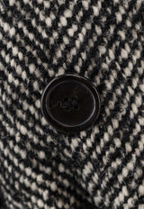 PINKO Carrube Double-Breasted Herringbone Coat Gray 105562A2SEZZ2_Black_29838986