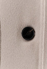 Paltò Elsa Single-Breasted Wool Coat Cream 1PDELSADOU702_Black_35065758