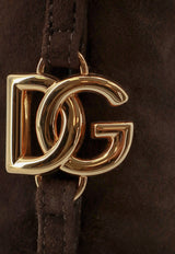 Dolce & Gabbana DG Logo Knee-High Suede Boots Brown CU1217A127580081_EBANO 1_29842152