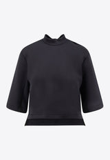 Moncler X EE72 by Edward Enninful Neoprene Cropped T-shirt Black K24038C0000289A8K999_Black_29841126