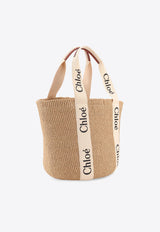 Chloé Large Woody Basket Tote Bag Natural CHC22SS380G55101_White_29843445