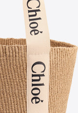 Chloé Large Woody Basket Tote Bag Natural CHC22SS380G55101_White_29843445