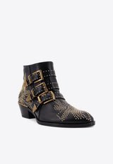 Chloé Susanna 40 Studded Ankle Boots Black CHC16A134750ZY_Black Gold._30004992