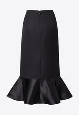Fendi Peplum Wool and Silk Midi Skirt Black FQ7687AJYFF0GME_Black_29853739