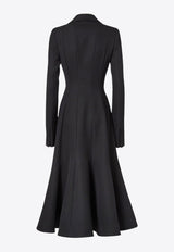 Fendi Grain De Poudre Wool Peplum Coat Black FF6158AJYFF0GME_Black_29854172