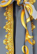 Versace Cheetah Foulard Print Silk Shirt Multicolor 10216371A162625E700_Light Grey+Elephant Grey_30005385