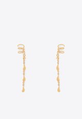 Chloé Iconic-Lettering Drop Earrings Gold CHC24WFE05CB79DC_Vintage Gold_30005083