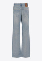 Valentino Washed Straight-Leg Jeans Blue 7B0DD22G9R4558_Medium blue denim_30005077