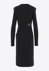 Versace V-neck Crepe Mini Dress Black 10216231A144751B000_Black_30004991