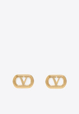 Valentino VLogo Ovalette Stud Earrings Gold 7W0J0Y80METL01_Golden_30005154